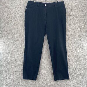 Chicos Jeans Womens 2.5 US 14 Black So Slimming Cropped Denim Stretch Everyday